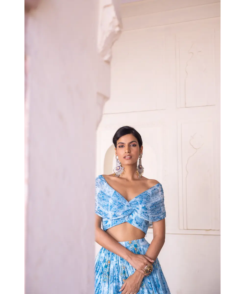 LABEL ANUSHREE- Off-shoulder Skirt Set